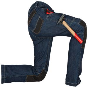 Wygodne spodnie jeansowe z wytrzymałego oddychającego materiału Icarus Jeans Blue Bennon - 2